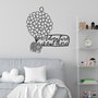 Wallity Adventure Is Out There Escultura de Pared Negra